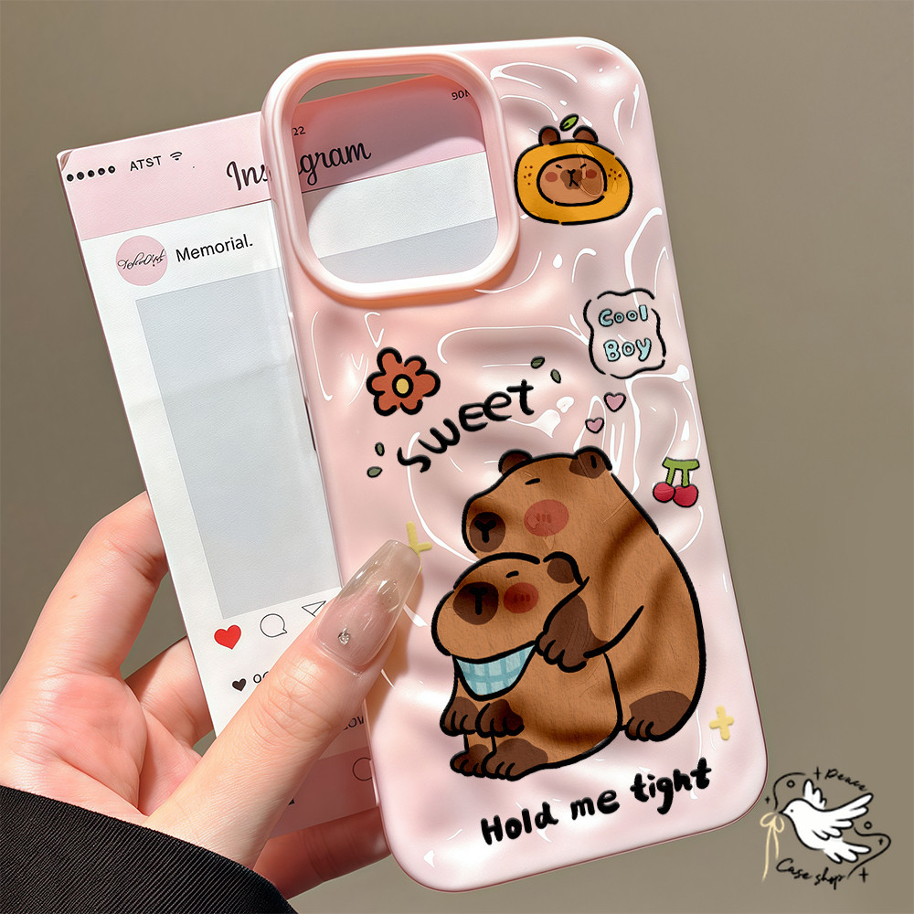 COD-ในไทย💥For iPhone 16 15 14 13 12 11 Pro Max X XS XR XS 7 8 Plus เคส หมีน้อยน่ารัก Candy Color Wave เคสนิ่ม กันกระแทก - รูปที่ 3