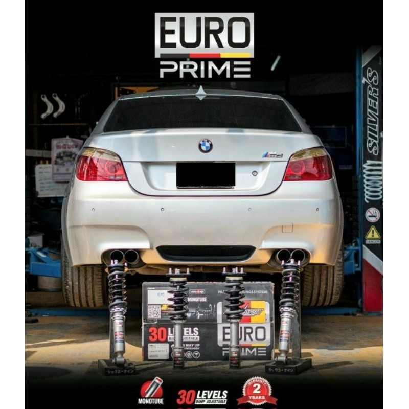 โช๊คสตรัท โช๊คอัพ Silver Euro Prime ปรับระดับได้ 30 ระดับ สตรัท ปรับเกลียว โมโนทูป Silver Euro Prime