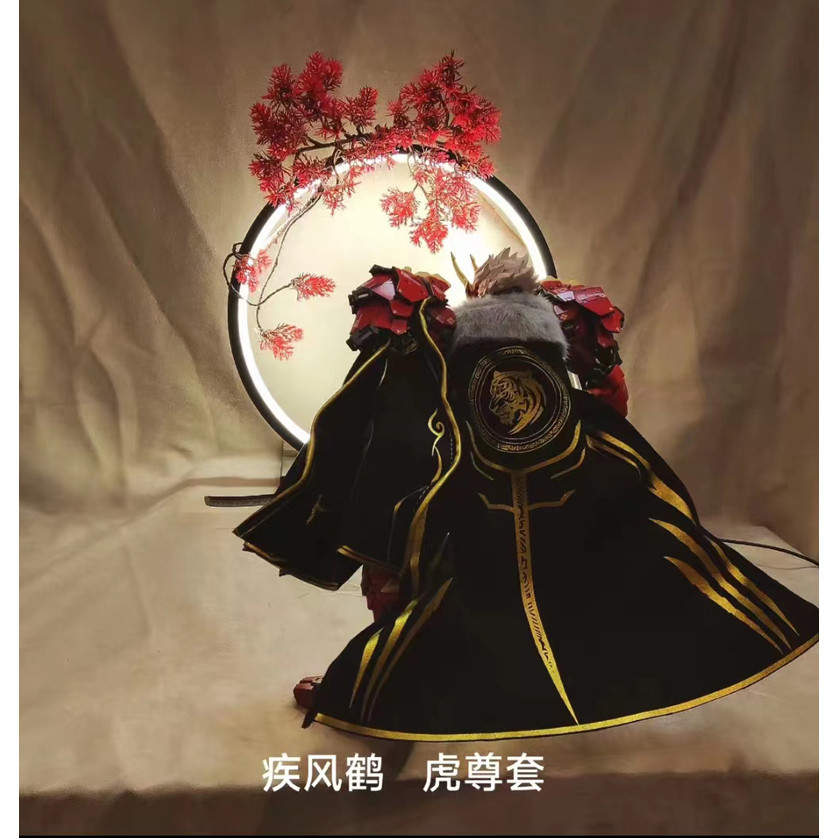 Moshow moshow ผลบรรพบุรุษ Guochuang Mecha รุ่น moshow moshow ปลอกคอขนเสือ Warring สหรัฐอเมริกา เสื้อ