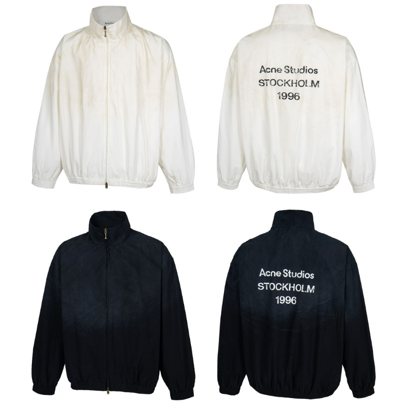 เสื้อกันลมสไตล์High Street ใหม่ ทรงหลวม พิมพ์ลายตัวอักษร พร้อมซิปภายใน