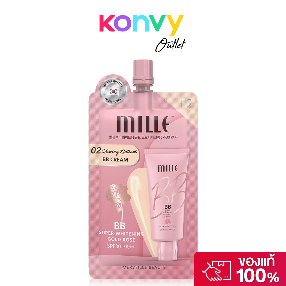 Mille Super White Gold Rose BB Cream SPF30/PA++ 6g #02.