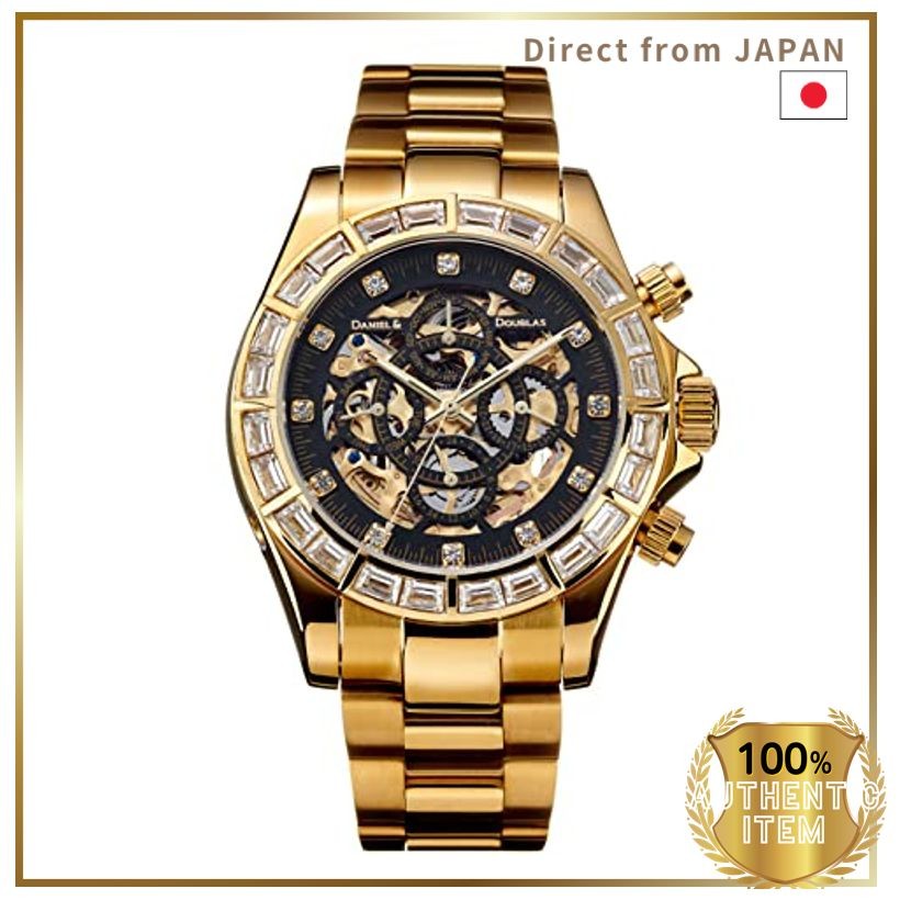 DANIEL&DOUGLAS Mechanical Automatic Watch DD8802DG-BK4 Gold Black Men's