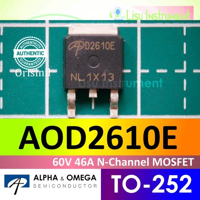 AOD2610E 60V 46A N-Channel MOSFET D2610E TO-252 DPK Alpha & Omega ORIGINAL