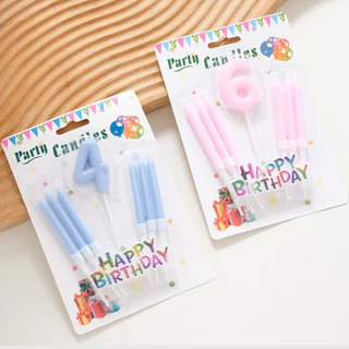 (ถูกสุดในไทย) 🎉เทียนวันเกิด เทียนตัวเลข เทียน วันเกิด Happy BirthDay ปักเค้ก cake ฉลองครบรอบ สีหวาน เลข0-9 พาสเทล V1-20