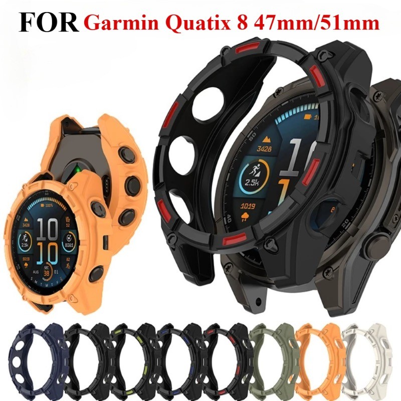 ฝาครอบป้องกันซิลิโคนสําหรับ Garmin Quatix 8 51 มม.47 มม.ซิลิโคนสําหรับ Garmin Quatix 8 47 มม.51 มม.น