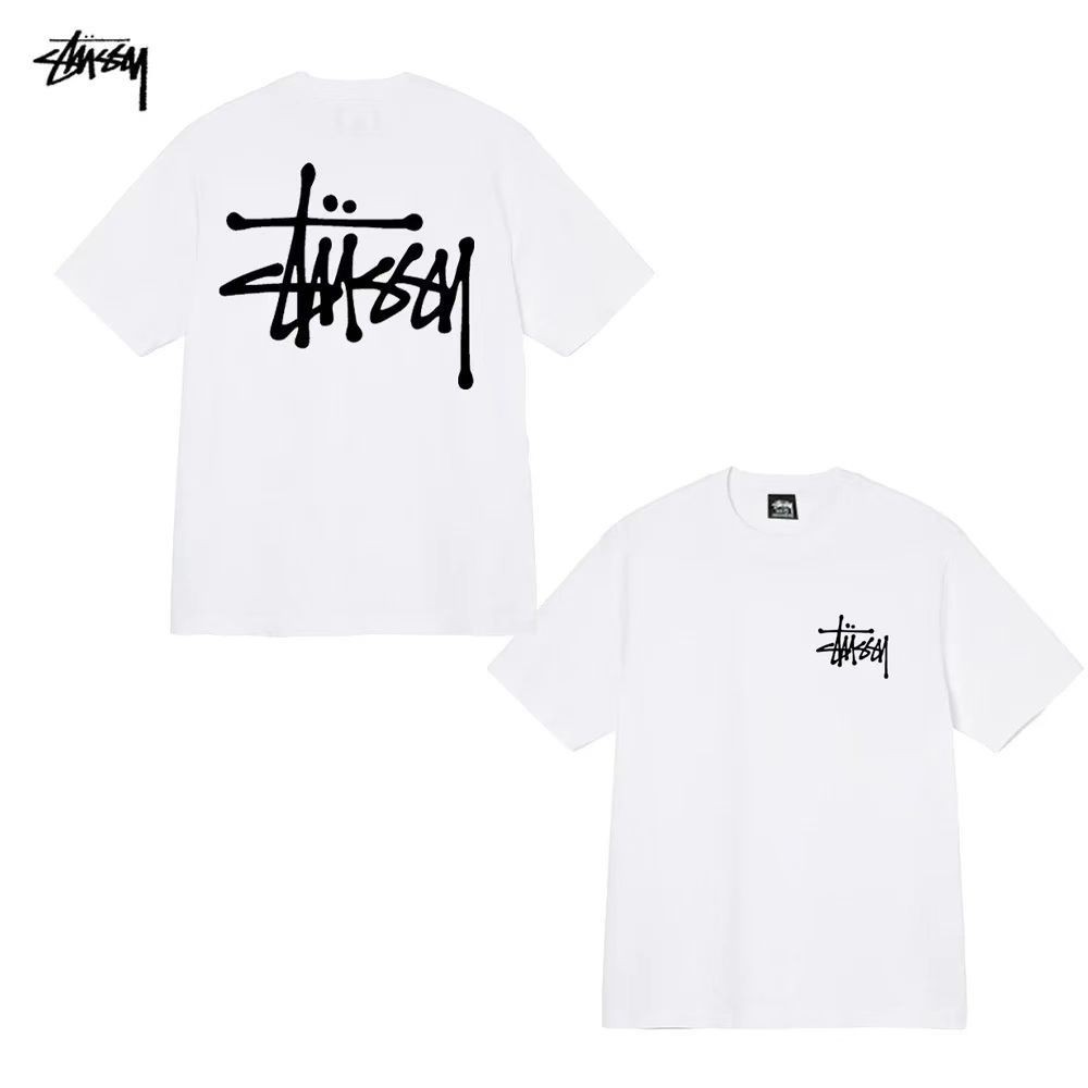 เสื้อยืดแขนสั้น Stussy Basic Logo ผ้าฝ้ายแท้ ใส่สบาย แฟชั่น S-5XL
