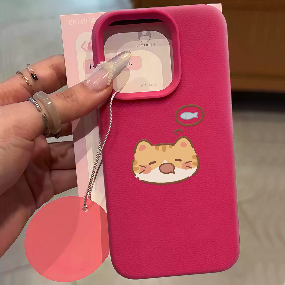 จัดส่งในพื้นที่ เคสเหมือนเปลือกลิ้นจี่ น่ารัก สวยรูปแบบ For IPhone 16 15 13 14 11 7 8plus Pro Promax X XR XS LZW117 - รูปที่ 3