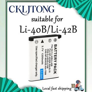 เหมาะสําหรับแบตเตอรี่กล้อง Olympus Li-40B/Li-42B FE20/300/320/330/340/350/360 (แบตเตอรี่ OEM CKLJTONG)