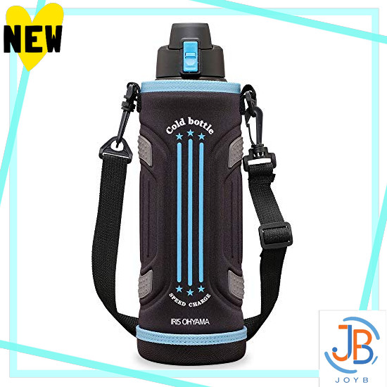 Direct From Japan Iris Oyama Water Bottle Children's Sports Bottle 1L 1L Blue Vacuum insulated layer