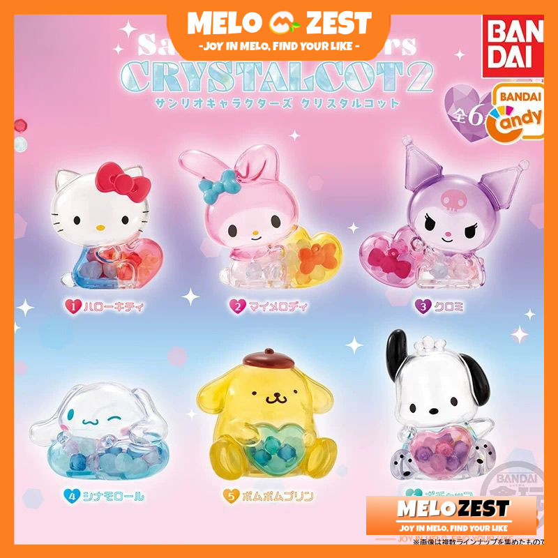 ของแท้ BANDAI Sanrio Transparent Candy Jar Kuromi ตุ๊กตา Blind Box Set Doll ตุ๊กตา ของขวัญ