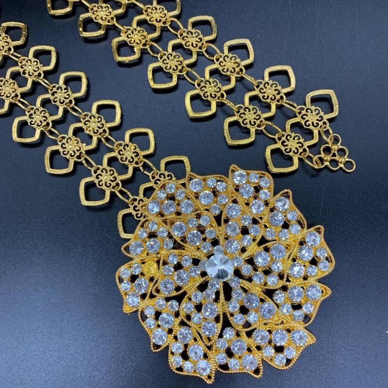 Gold Belt Thai Dress Vintage Jewelry Removable Belt and Buckle