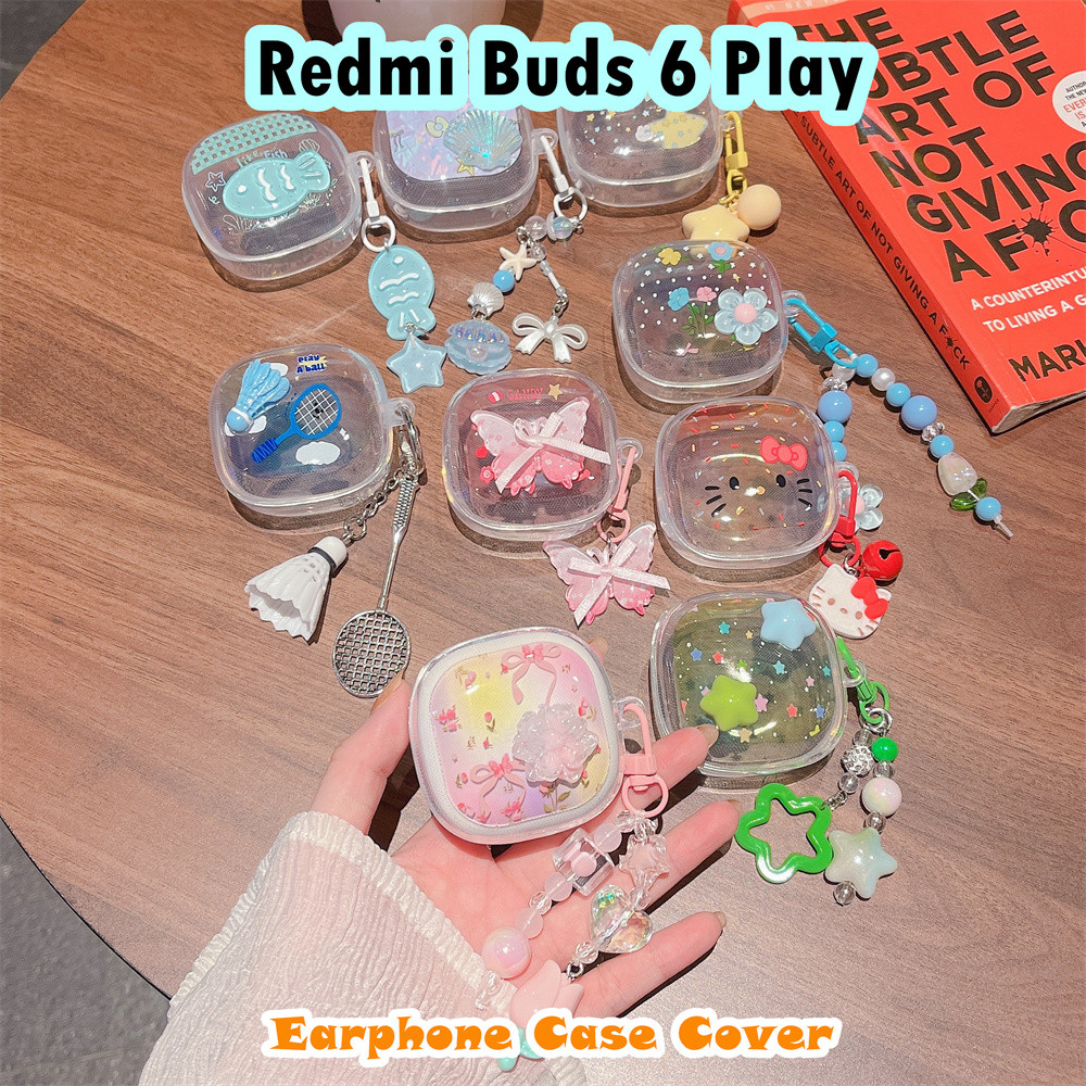 คุณภาพสูงสําหรับ Redmi Buds 6 Play Case สไตล์ฤดูร้อนการ์ตูนซิลิโคนอ่อนนุ่มหูฟังกรณีปลอกฝาครอบ - รูปที่ 6