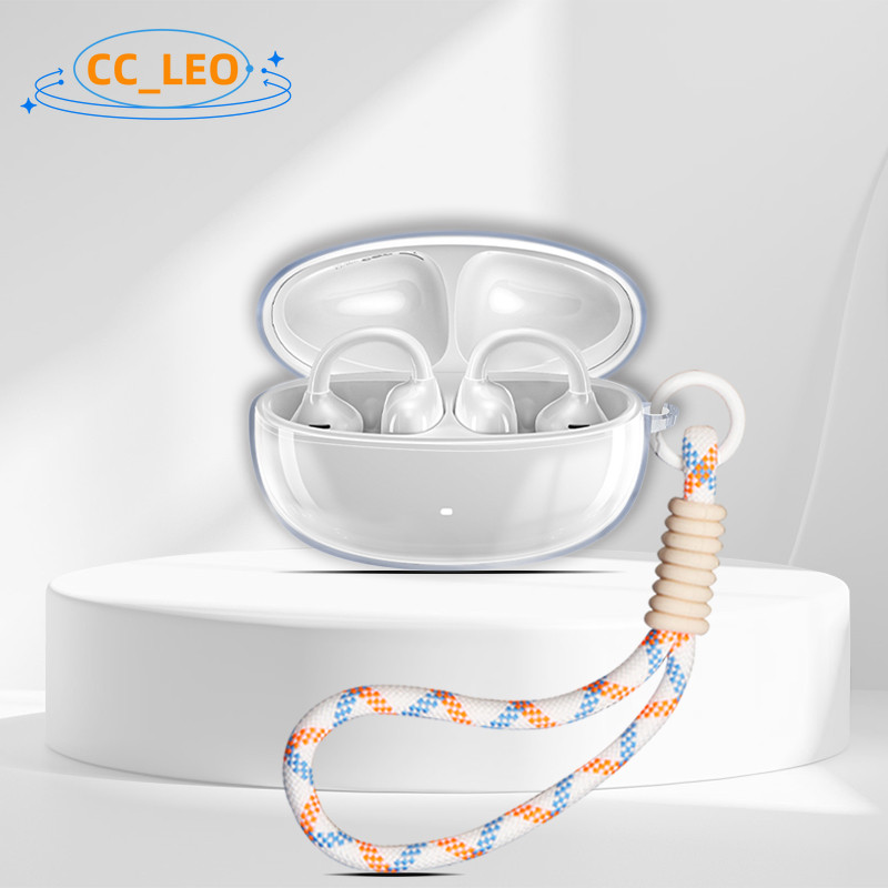 Case for UGREEN ClipBuds Pro Clear Soft Case Cute Lanyard Suitable for UGREEN HiTune S8 Shockproof Shell Protective Sleeve