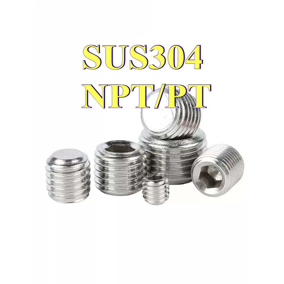 304 ปลั๊กหกเหลี่ยมสแตนเลส NPT/PT ปลั๊กตุ๊กตาลวดด้านนอก 2RC ปลั๊กคอท่อ NPT ปลั๊กน้ํามัน [lrd-fc]