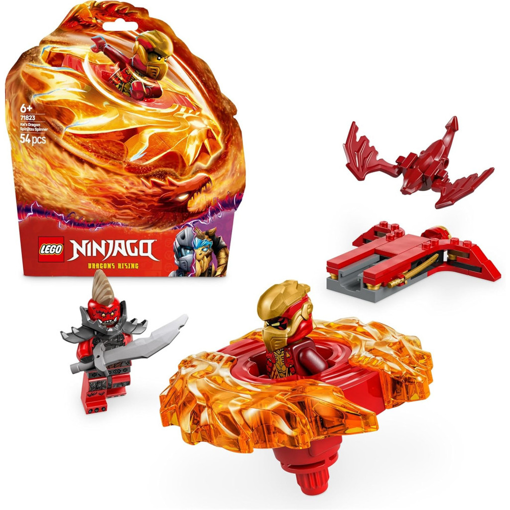 Lego Ninjago 71823 Kais Dragon Spinjitzu Spinner 2 Minifigures Construction Set