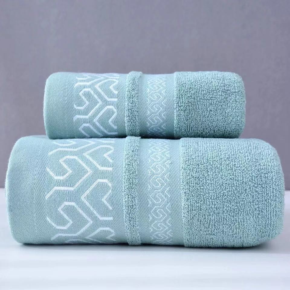 Cotton100% ผ้าเช็ดตัวอาบน้ำ+ผ้าเช็ดผม เนื้อผ้านิ่มมาก 4 สี