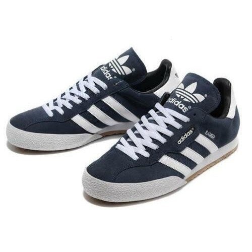 Adidas New Men Originals Trainers Samba Super & Suede Navy Shoes TIRA