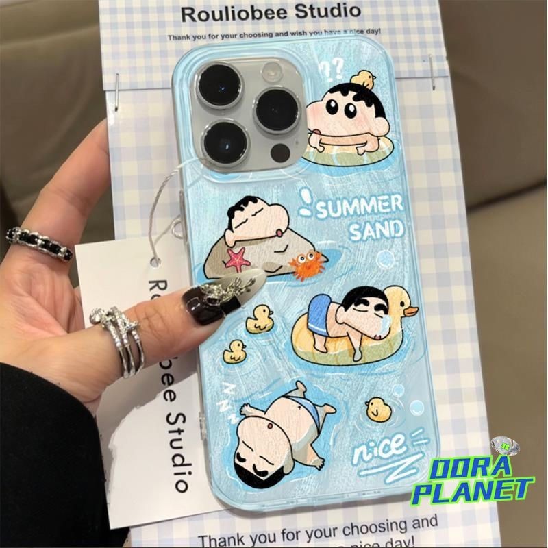 ว่ายน้ํา เป็ดสีเหลืองเคสโทรศัพท์สําหรับ IPhone 12MINI 14PLUS SE2020 15PROMAX 12 11 13MINI XS 13PRO 15PLUS 7 8 XR XSMAX ยี่ห้อใหม่ Dirt-Resistant กันกระแทก Plume Shell