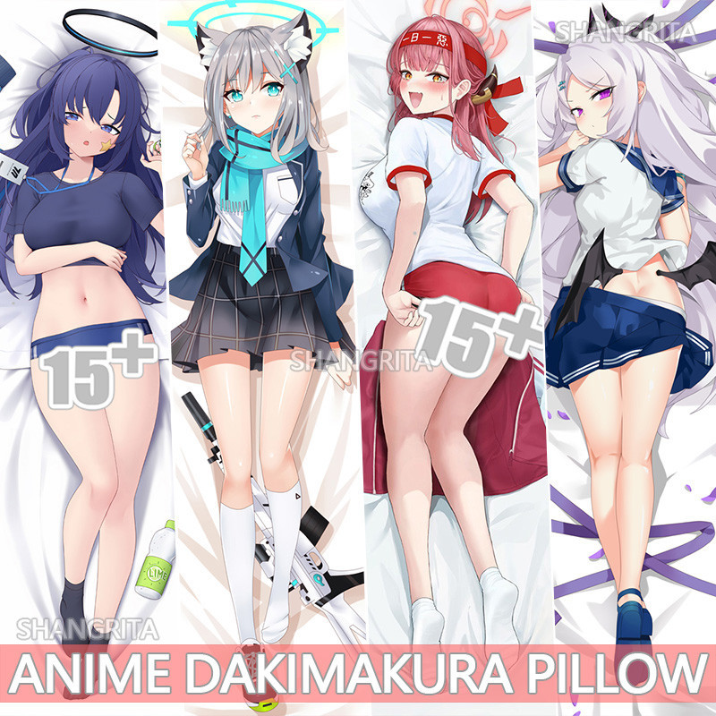 Dakimakura ปลอกหมอน Blue Archive Zaki Hina และ Yuuka และ Shiroko และ Aru BlueArchive เกมอะนิเมะหมอนก