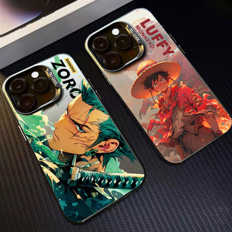 ปลอกสําหรับ Samsung Galaxy S25 S23 FE S23 S24 Ultra S22 S21 Plus S20 S21 หมายเหตุ 20 Ultra การ์ตูน One Piece Angry Luffy Zoro Matte Hard Cover