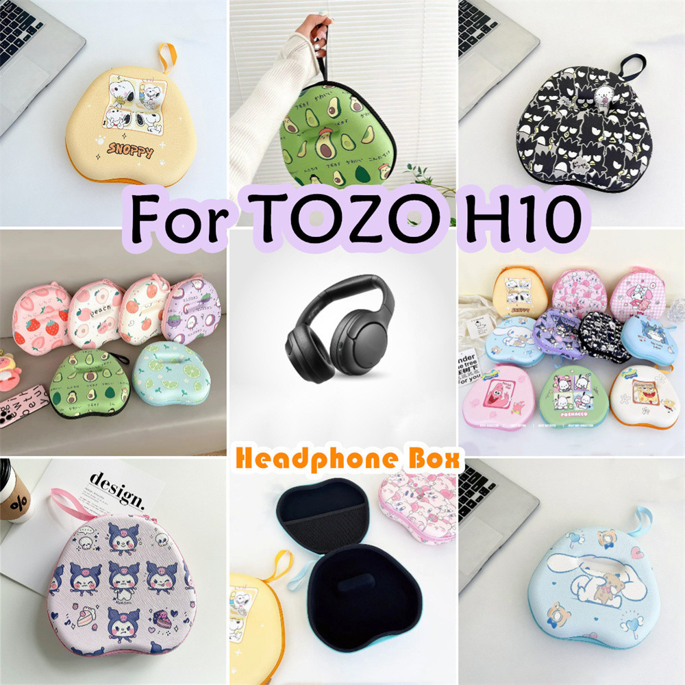 In Stock สําหรับ TOZO H10 เคสหูฟังสไตล์ฤดูร้อนการ์ตูนชุดหูฟังกระเป๋าเก็บปลอกกล่อง