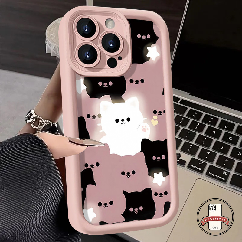 คู่รักการ์ตูนแมวน่ารักเคส Tpu อ่อนสำหรับ Realme C53 C21 C11 C51 C35 C25 C55 C67 C12 8i 7i 11 5 6i 5i C15 C20 C25Y C30 ราคา ถูกที่สุด ดีลบีเคเค แกลเลอรีภาพที่ 5
