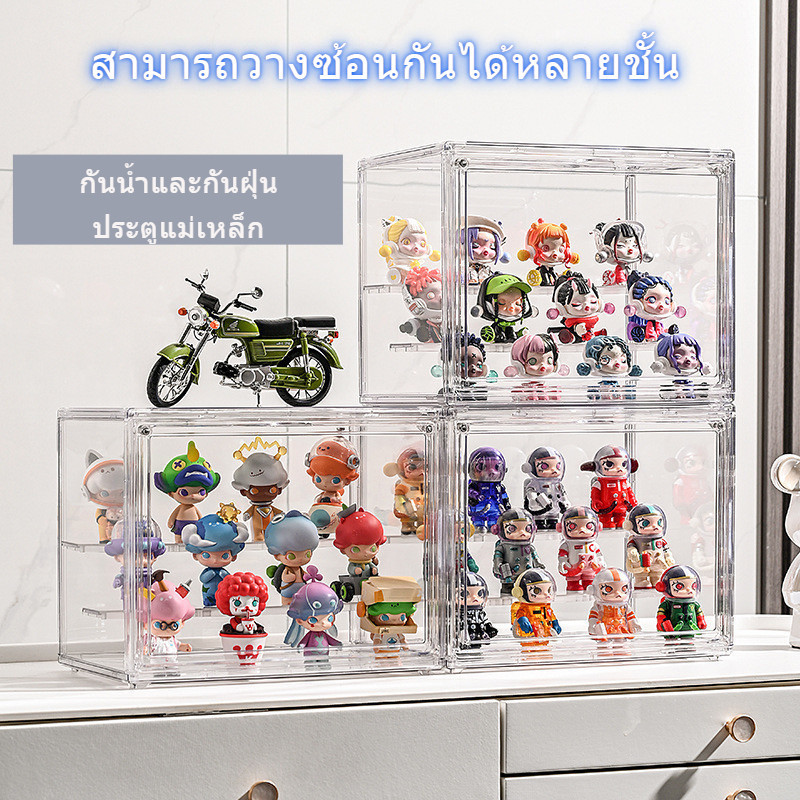 Labubu ตู้โชว์ตุ๊กตากล่องฟิกเกอร์ ชั้นโชว์โมเดล กล่องโมเดล 3 ชั้น ตุ๊กตาของสะสม กันฝุ่น กันน้ำ ตู้ใส่โมเดล ตู้โมเดล xp