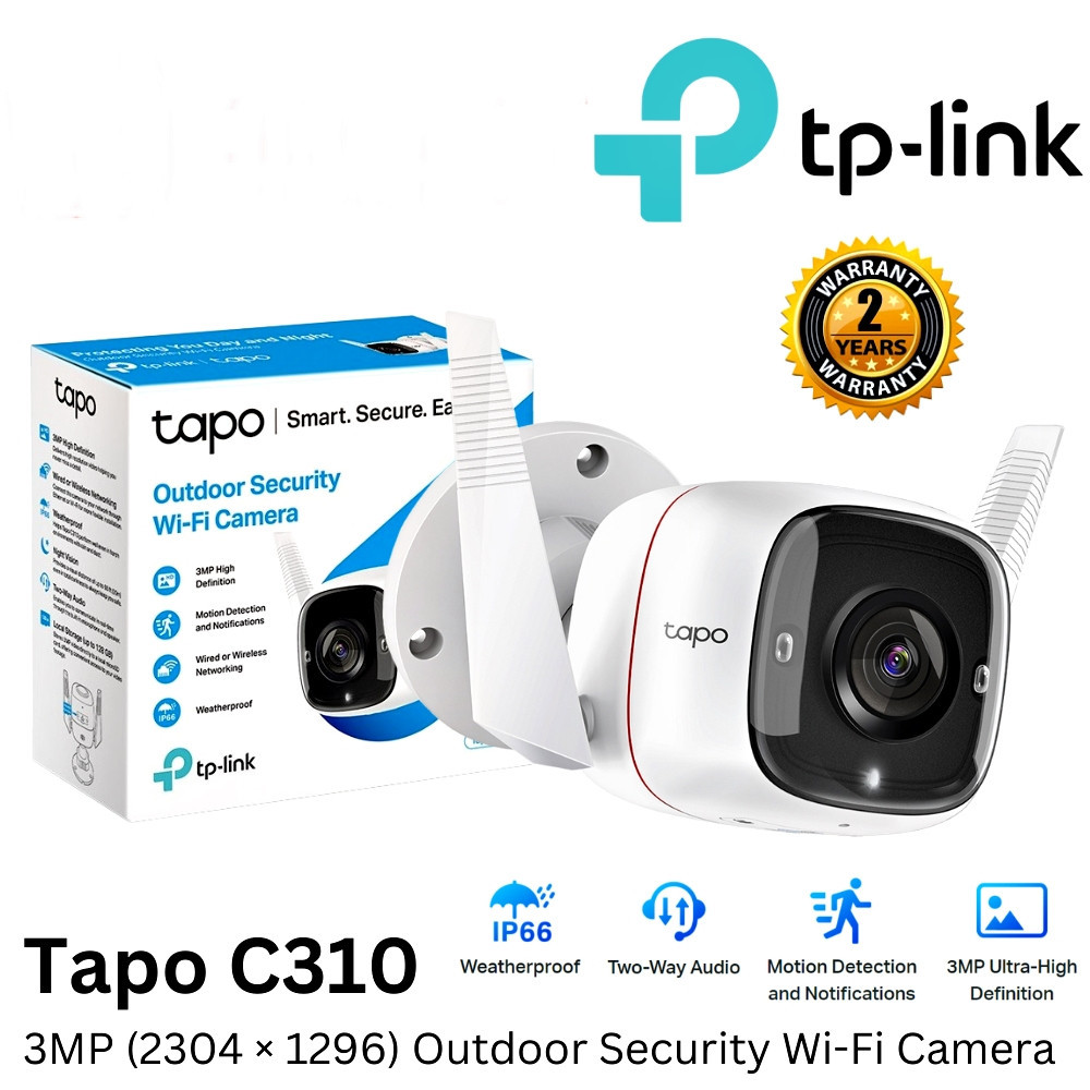 กันโจร ⚡️กล้องวงจรปิดไร้สาย⚡️TP-LINK (Tapo C310, C320WS, C325WB) Outdoor Security Wi-Fi Camera กล้อง