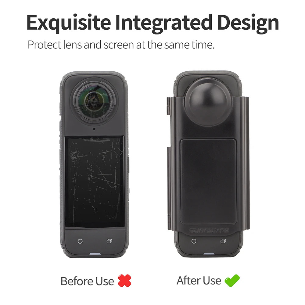 สําหรับ Insta360 X4 เลนส์ฝาครอบหน้าจออุปกรณ์เสริมกล้อง Anti-scratch PC เกราะป้องกัน Insta 360 X4 เลนส์หน้าจอกรณี