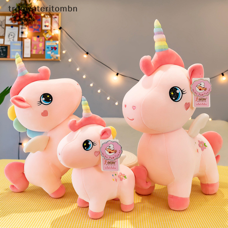 Tt น่ารัก Unicorn ตุ๊กตาของเล่นตุ๊กตาสัตว์ Plushies หมอนยูนิคอร์นของเล่นเด็กวันเกิดคริสต์มาสของขวัญสําหรับเด็กผู้หญิง mbn