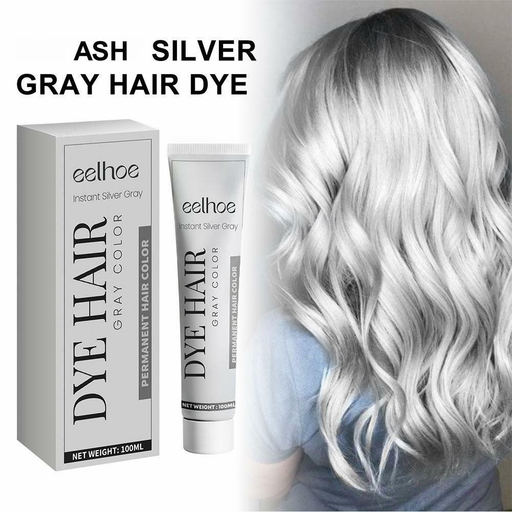 Ash/grey ครีมเปลี่ยนสีผม ย้อมผม พืชธรรมชาติอ่อน รวม 100 มล.) สารสกัด (ไม่มีสารฟอกขาว I9q3
