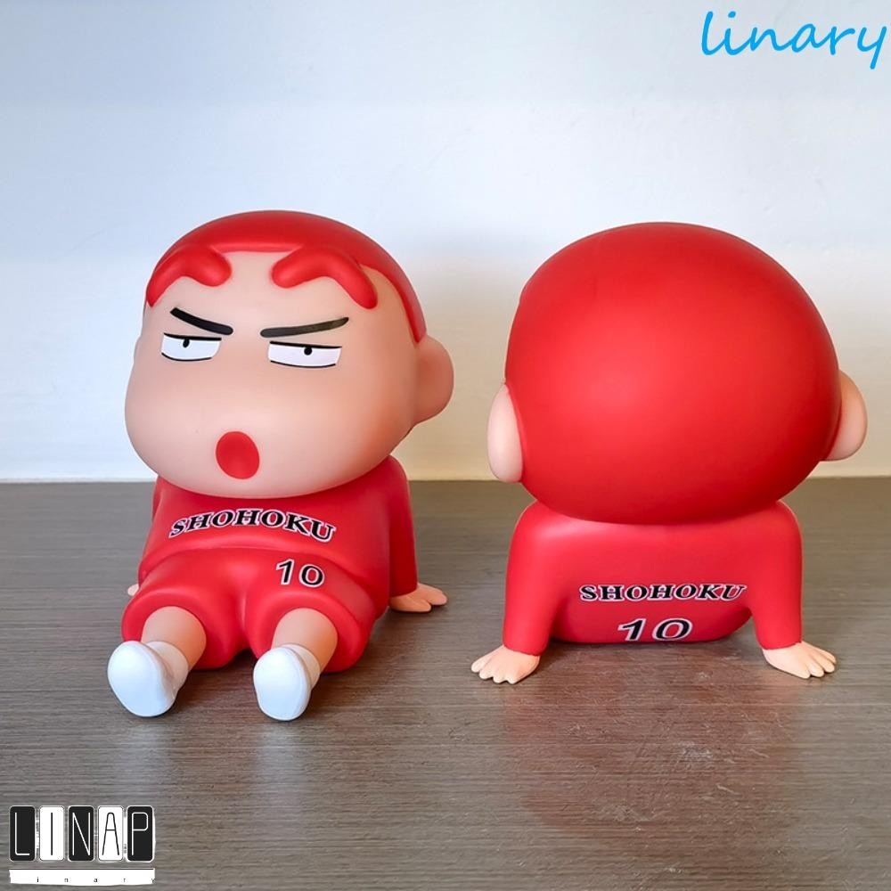 Culinaryhv ที่วางโทรศัพท์สร้างสรรค์, Crayon Shin-Chan Sakuragi Hanamichi ขาตั้งโทรศัพท์มือถือ, ขาตั้งเดสก์ท็อปรูป Medel PVC ตุ๊กตารองรับวงเล็บโทรศัพท์มือถืออุปกรณ์เสริมโทรศัพท์