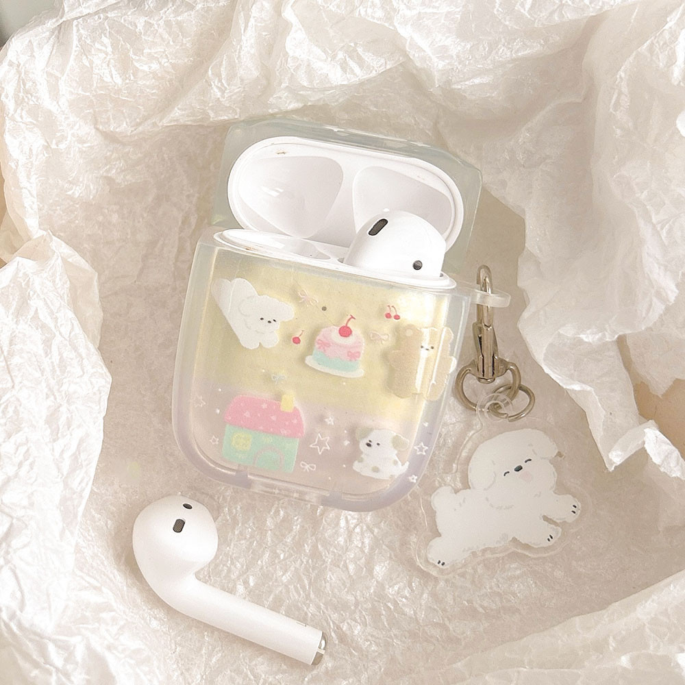 สําหรับ Airpods 4 Pro 2 กรณีการ์ตูนเค้กสุนัข Soft TPU รูปที่ 3
