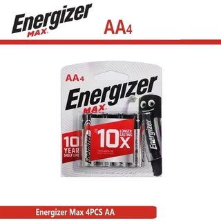Energizer 1.5V AA/AAA แบตเตอรี่อัลคาไลน์สําหรับไฟฉายของเล่นนาฬิกาเมาส์ [4 ชิ้น/แพ็ค]