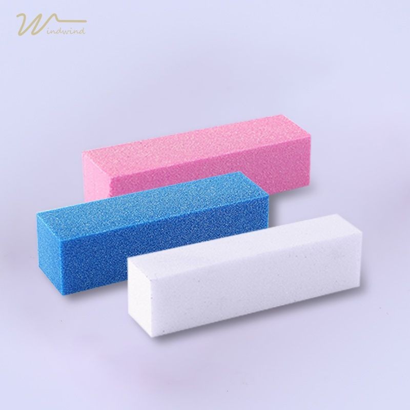 [Windind]1 พีซีชมพูน้ำเงินขาวขัดเงาเครื่องมือเล็บสารบัฟเฟอร์เล็บ-ww