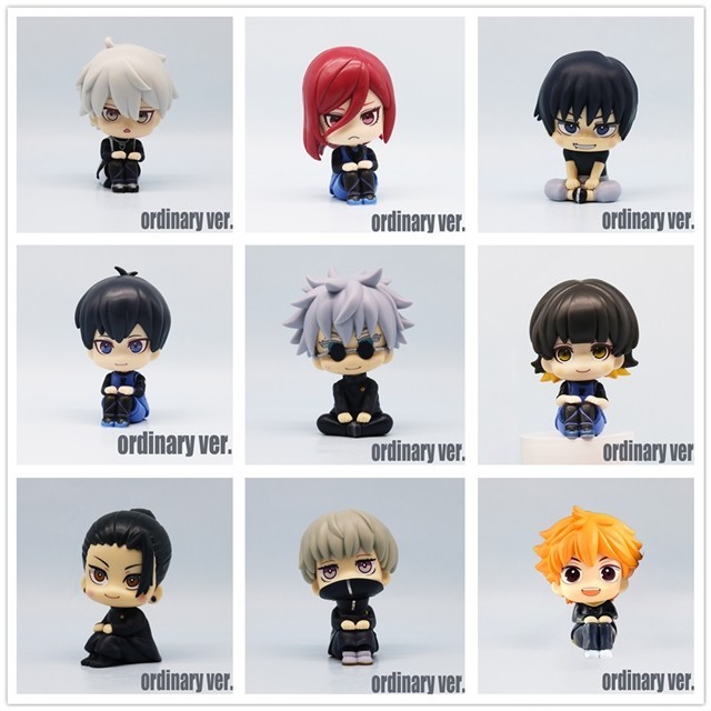 10ซม.สีฟ้าล็อครูปjujutsu Kaisen LOOK UP Haikyuuนั่งตุ๊กตาตกแต่งโมเดล [ในสต็อก]