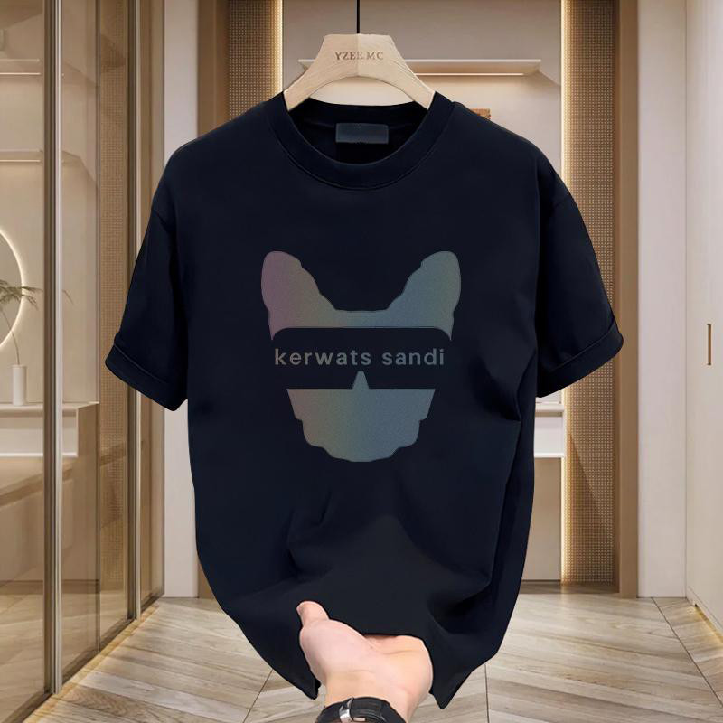 M-5XL ฤดูร้อนพิมพ์รอบคอเสื้อยืดแขนสั้นผู้ชาย A5191