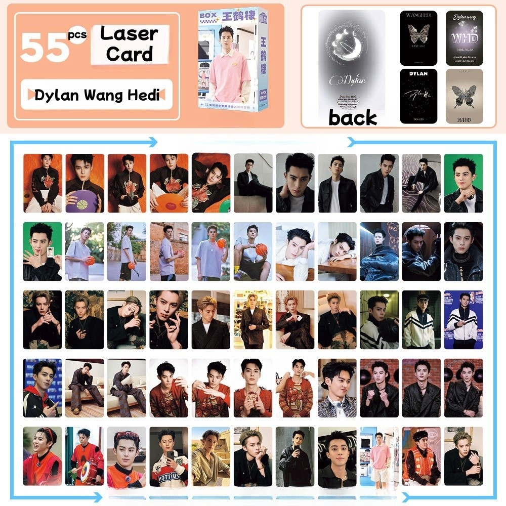 50-55pcs Chinese Drama Actor Rosy Zhao Lusi Dylan Wang Hedi Hologram Laser Lomo cards Cheng Yi Bai Lu Cecily Ju Jingyi Postcards TFBOYS Esther YU Shuxin Holographic Photocards