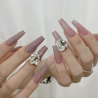 ตกแต่งเล็บสติกเกอร์ DIY Rhinestone แก้วคริสตัลเพชรเครื่องประดับไข่มุก Love Heart 5 ชิ้น KOUDAN