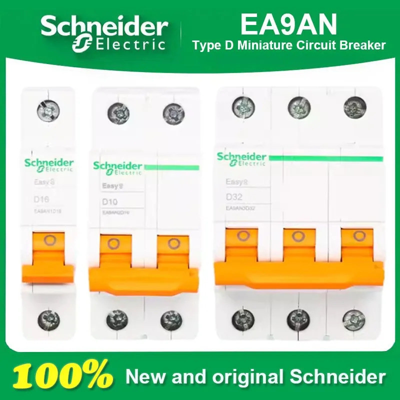 100% ใหม่ Schneider ไฟฟ้า EA9AN D ประเภท 1P 2P 3P 4P 6A 10A 16A 20A 32A 40A 63A ขนาดเล็ก Circuit Bre
