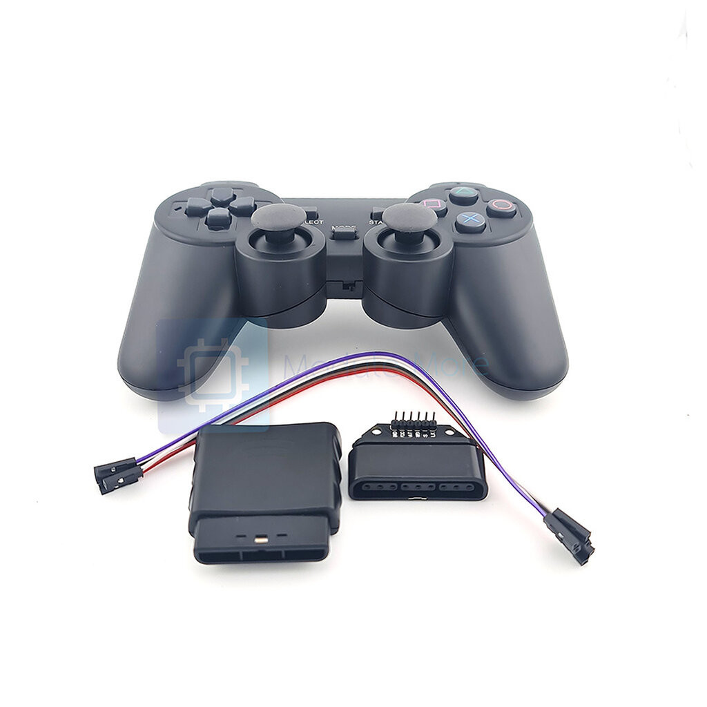 จอย PS2 wireless พร้อมปลั๊กเสียบและสายไฟ ต่อกับ Arduino ได้ทันที (PS2 joy)