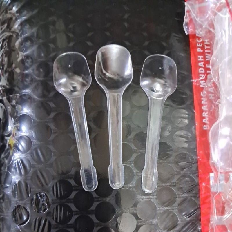 ช้อนพุดดิ้ง/ช้อน rujak/ช้อนไอศกรีมใส ปริมาณ 100 ชิ้น)