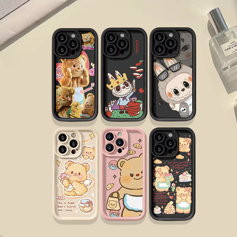 เคสนิ่มลายการ์ตูนหมีบัตเตอร์ Labubu สำหรับ Realme 11 C67 C53 C51 C55 C11 C25 C12 C15 Note 50 C20 C21 C31 5i 7i 8i 5 C25Y