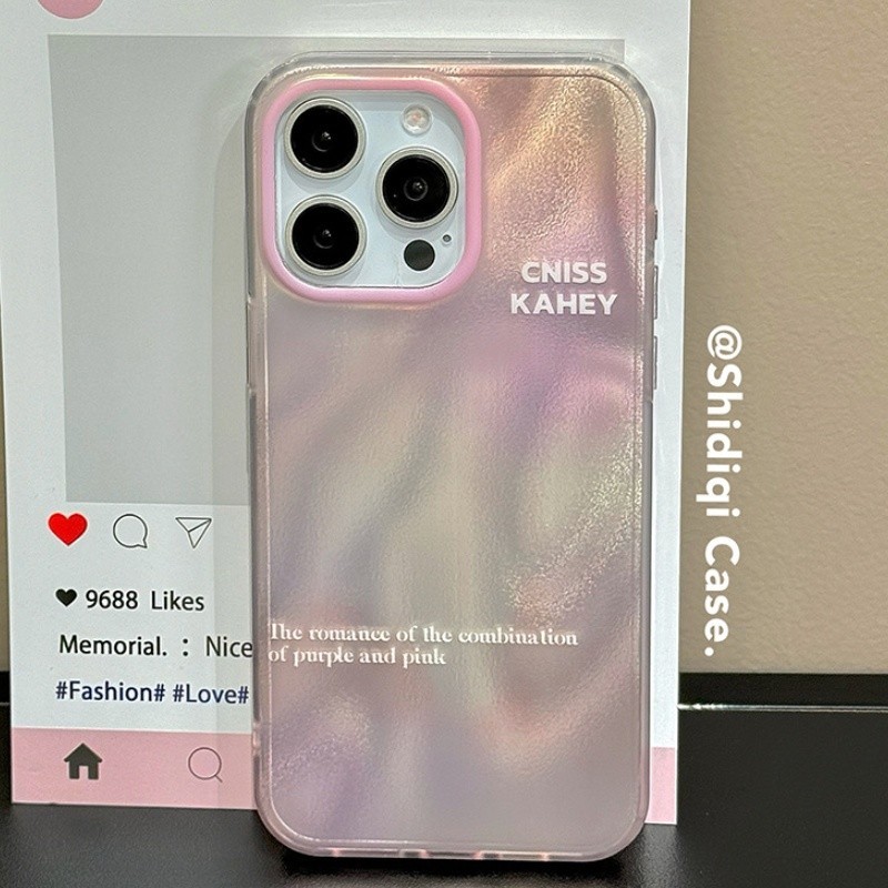 หรูหราไล่โทนสี Smudged Letter เคสโทรศัพท์ฝ้าสําหรับ iPhone15 14 13 12 11 Pro Max กันกระแทกป้องกันกล้องอะคริลิคฮาร์ดปกหลัง