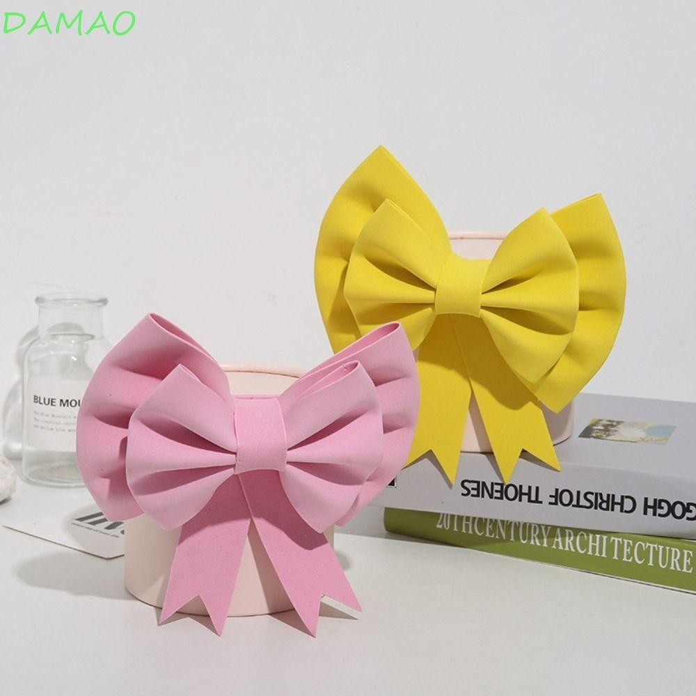 Damao Bow Knot Holding Bucket, Big EVA โฟมโบว์,ของขวัญตะกร้าตกแต่งดอกไม้ศิลปะแฟชั่นนําเสนอ Packaing วันวาเลนไทน์