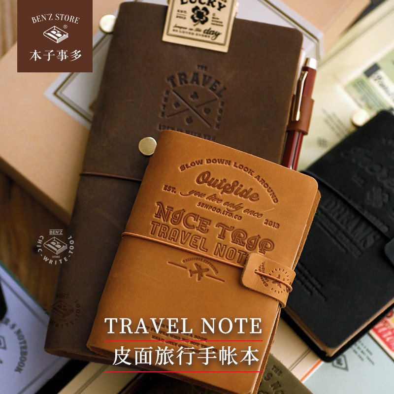 Travel ของแท้ Notebook Travel หนังแท้ TN Travel Passport Holder Handbook Diary Book Cowhide Diary Ha