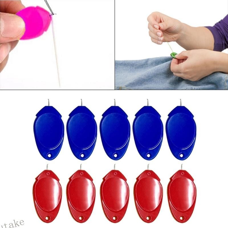 Uki เครื่องสนเข็มที่มีสีสันสําหรับจักรเย็บผ้าเครื่องมือสนเข็มที่เรียบง่ายขนาดเล็กตาเข็ม Threaders มือจักรเย็บผ้าเครื่องมือ