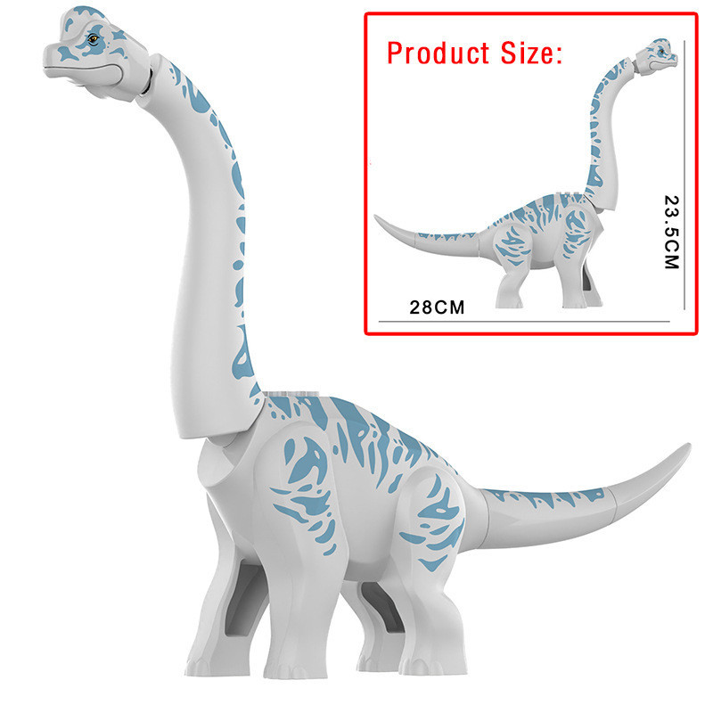Jurassic Giant Brachiosaurus ประกอบบล็อกตัวต่อไดโนเสาร์ Triceratops Tyrannosaurus Rex สวนสนุกของเล่นของขวัญ