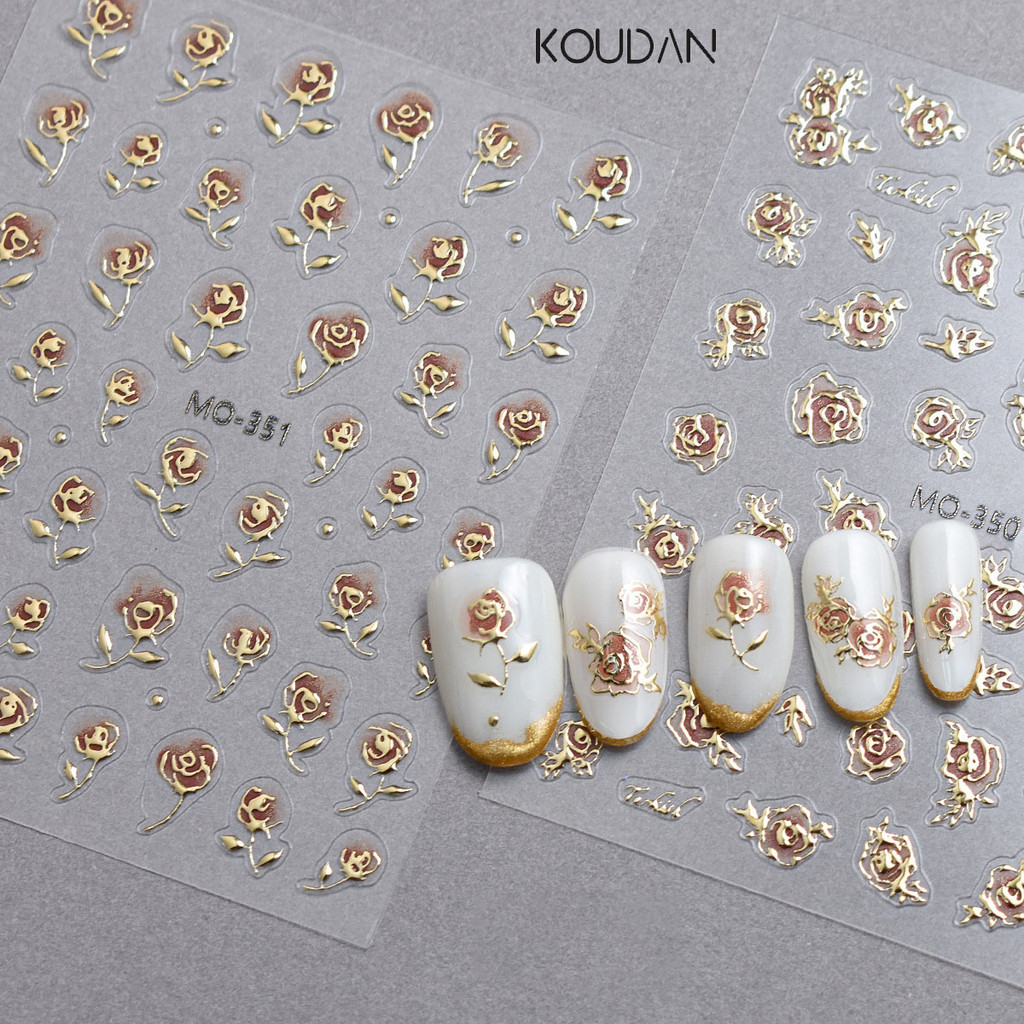 สติ๊กเกอร์ติดเล็บตกแต่งเล็บ Gilded Rose Art Blooming KOUDAN