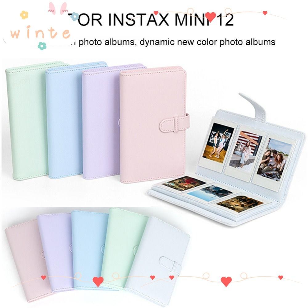 Winte อัลบั้มภาพผู้ถือบัตรคอลเลกชันการจัดเก็บหนังสือ 3 นิ้วสําหรับ Fujifilm Instax mini 12